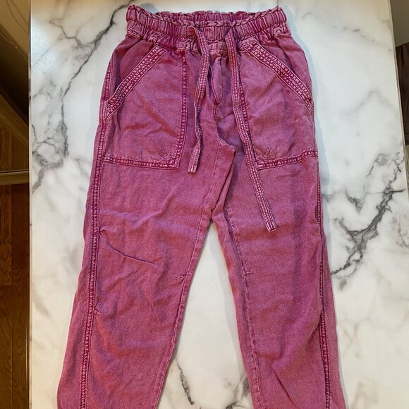 Anthropologie Pink Ankle Cropped Pants - Picture 1 of 3
